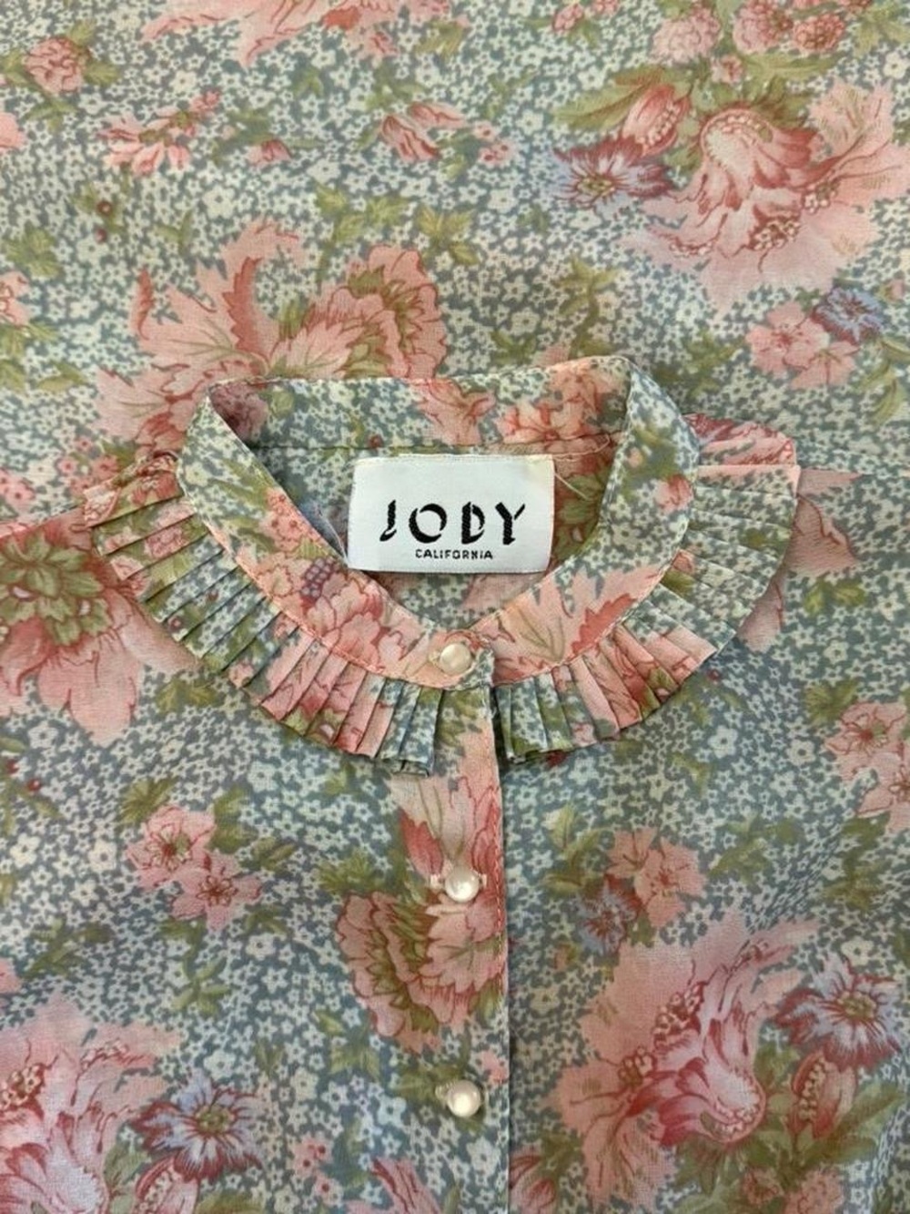 Jody California Vintage 1970's Floral Midi Dress fits like a small / XS